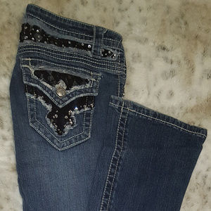 Cello Jeans with Black Lace - Women's Size 3